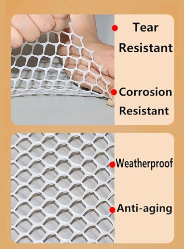 XIFENG Plastic Wire Mesh Fence Roll for Poultry Dogs Rabbit Snake Barrier, Plastic Chicken Fence Wire Fencing Mesh Poultry Netting for Garden Farm(Size:0.47in mesh-65ft L x 3.3ft W Roll,Color:Black) - size: 0.47in mesh-65ft L x 3.3ft W Roll