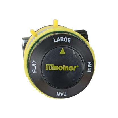 Melnor 65189AMZ Turbo Rotary Sprinkler on Step Spike, 4 Spray Patterns, Covers Up to 68 Ft. Diameter, QuickConnect Set, Green/Yellow - style: 4-Pattern