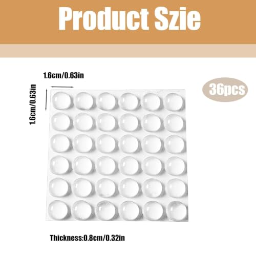 36 Pcs Invisible Pot Feet Self-Adhesive, Invisible Transparent Plant Feet for Outdoor and Indoor Pots, Self-Adhesive Non-Slip Pad for Planters and Heavy Garden Pots, Clear Surface Protector Set
