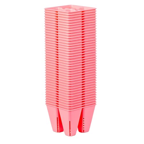 Bootstrap Farmer 4 Cell Inserts for 1020 Trays, 40 Pack, Pink | Heavy-Duty Seed Starter Plugs with Air Prune Slits for Stronger Roots | Made in USA - color: Pink, size: 40-pack