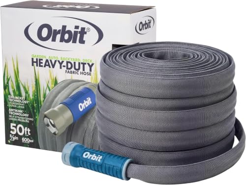 Orbit 33185 ExoJacket Heavy Duty Fabric Garden Hose, 50-Foot x 5/8-Inch (Pack of 6) - size: 50 Ft (Pack of 6), style: ExoJacket