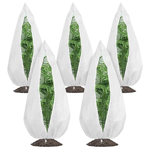 Gardzen 5-Pack Heavy Duty Plant Covers Freeze Protection, 54”×72” - size: 54” × 72”