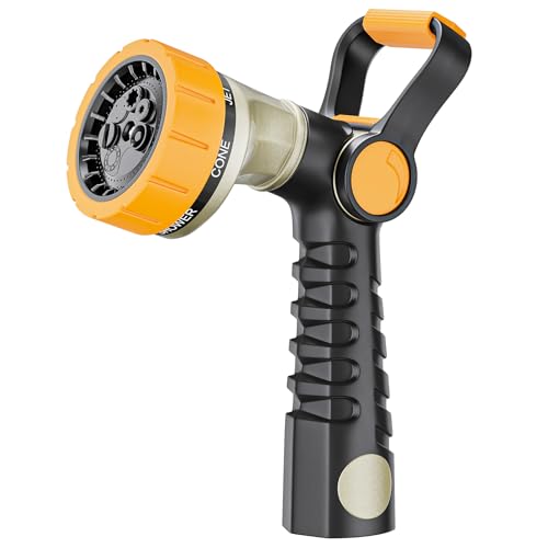 FANHAO Fireman Style Garden Hose Nozzle, Heavy Duty Metal Water Hose Nozzle