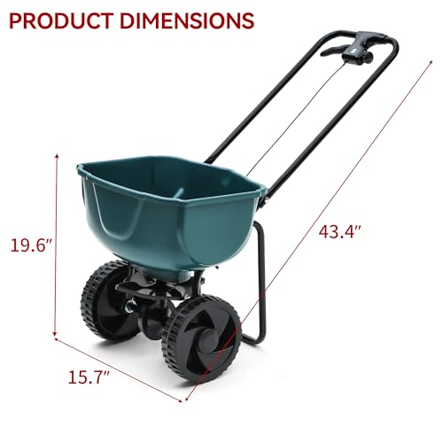 YITAMOTOR 60 lbs Walk Behind Broadcast Spreader for Lawns Garden