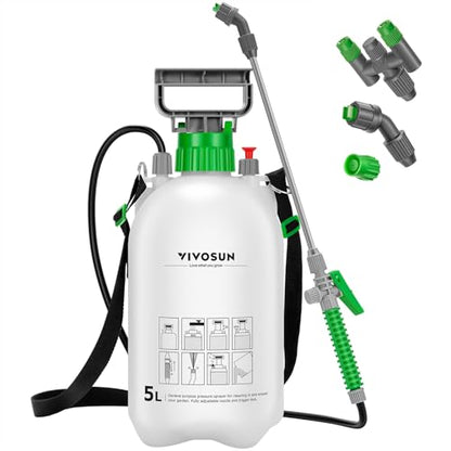 VIVOSUN 1.35 Gal/5L Pump Sprayer, Garden Water Sprayer - size: 1.35 gal