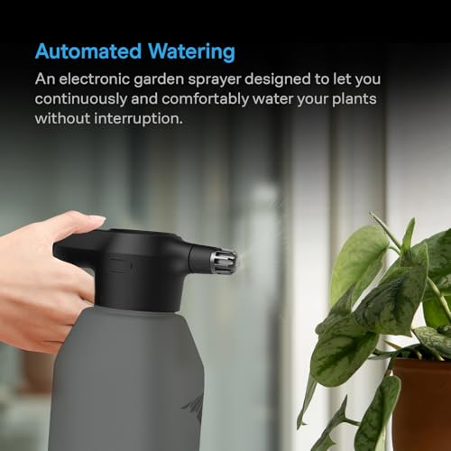 AC Infinity Electric Garden Sprayer 2L, Rechargeable Plant Mister, Graphite - color: Graphite