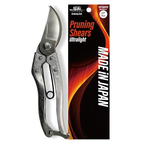 SUIZAN Bypass Pruning Shears 8" - Japanese Hand Pruners Garden Scissors - style: 8 Inch (200mm) Aluminum Handle Pruner