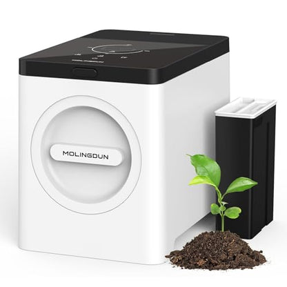 3L Electric Composter for Kitchen, Countertop Compost bin, One Touch Smart Model Handle Kitchen Waste, with Triple Grinding Blade, Carbon Filter, Auto-Cleaning, LED Touch Screen