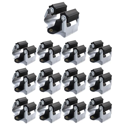 3-H Mop Holder 12 Pack,Brush Holder,Broom Holder Wall Mounted for Kitchen Bathroom Laundry Room Shed Garage Garden(Black) - color: Black, size: 12