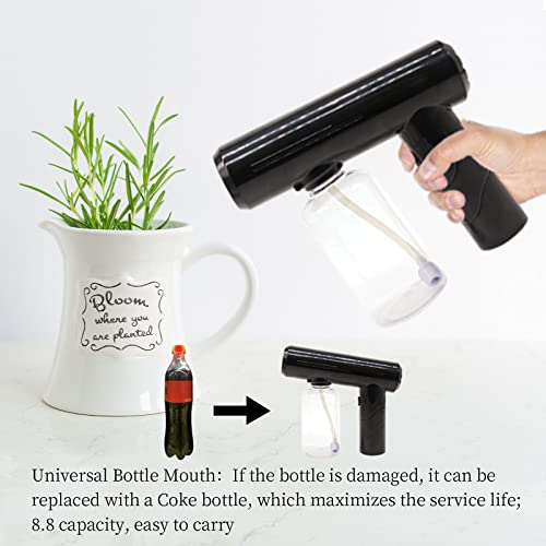 Mini Disinfectant Atomizer Fogger Alcohol Nano Spray Gun 8.8 OZ Black - color: B1