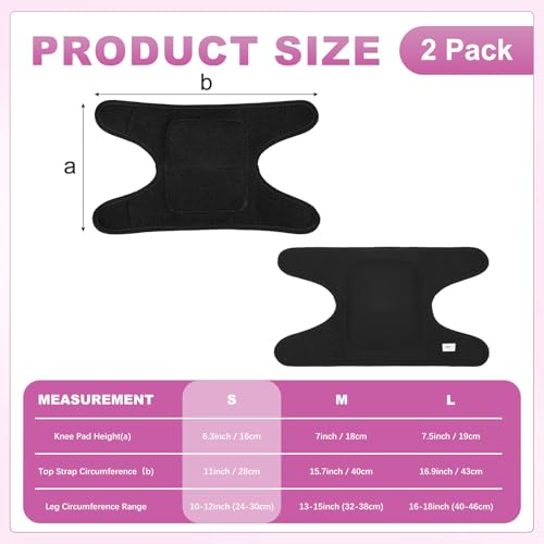 M METERXITY 2-Pack Gardening Knee Pads Thick Foam S Black - color: Black, size: Small