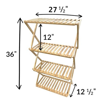 Ferry-Morse Pop-Up Bamboo Plant Stand, 4-Tier, Vertical Seed Starting - size: Indoor Plant Stand