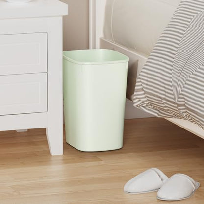 CEROELDA Bathroom Trash Can, 10L/2.6 Gal Small Garbage Can, Slim Plastic Waste Basket for Toilet, Office, Bedroom(Green) - color: 1 Pack-No Lid-Green