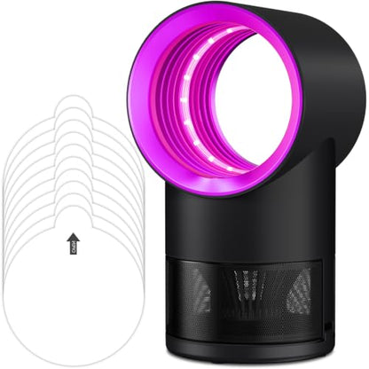 Fly Trap Indoor, Gnat Traps House Indoor, Indoor Pink Insect Trap with Timer - color: Pink
