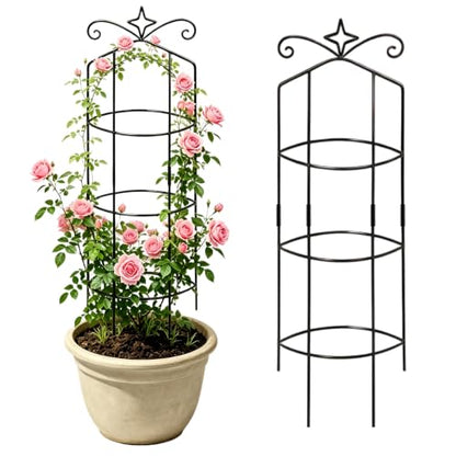 Plant Trellis for Climbing Plants Indoor 2Pcs Small Garden Trellis for Potted Plants Sturdy Metal Houseplant Support 33in Taller Plant Trellis for Monstera pothos lvy Vine
