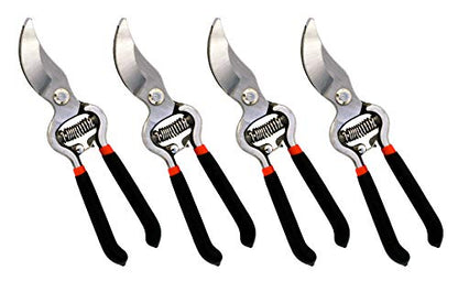 Garden Guru Classic Bypass Pruning Shears Clippers – Heavy Duty Forged Steel Garden Pruners – Safety Lock – Non Slip Comfort Grips – Cuts up to 1” – Professional Bypass Pruners for Gardening (4 Pack) - size: 4 Pack, style: Bypass Pruner (Black)