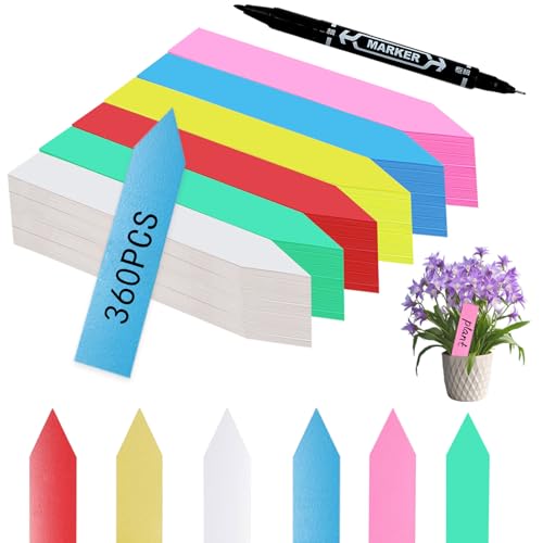 Plant Markers Garden Labels Plastic Plant Labels Name Tags - color: 6 Colors-360