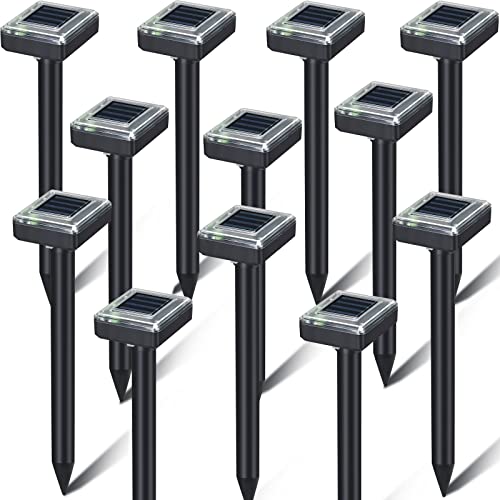 12 Pcs Mole Repellent Solar Powered Ultrasonic Gopher, Large - size: Large