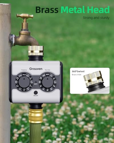 Garden Sprinkler Timer Brass Inlet Ball Valve Zero Pressure Water Timer - style: Analog 1 Outlet