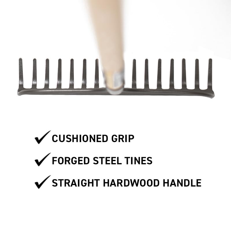 Gemplers Forged Bow Rake, Wood Handle