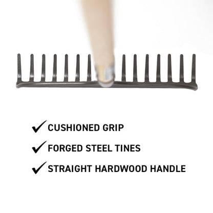 Gemplers Forged Bow Rake, Wood Handle