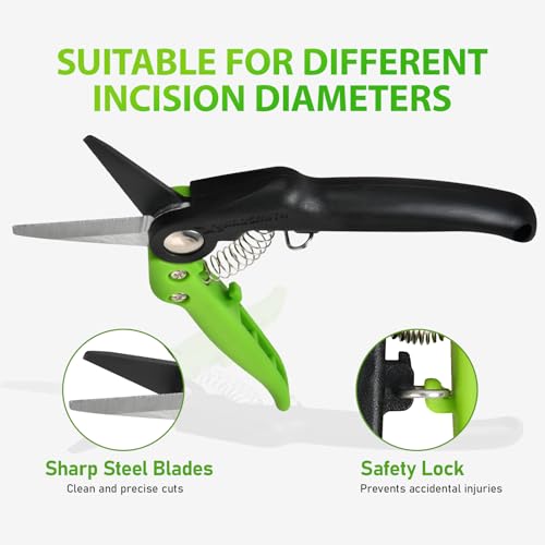 YARDSMITH Garden Pruning Shears 2 Pack, 7.68" Bypass Pruning and Straight, Premium Plant Shears, Garden Clippers Hand Tools for Cutting Flowers, Trimming Plants, Picking Fruits