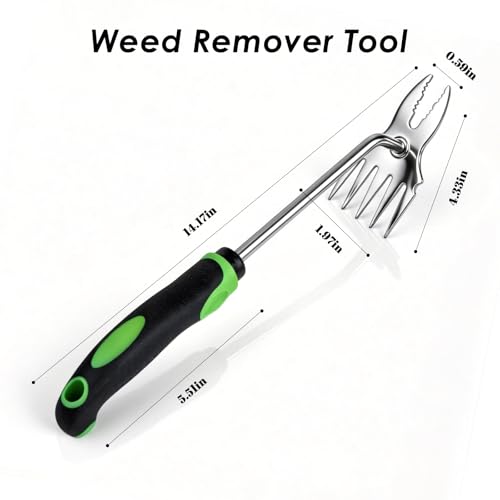 Ocean Pearl Weed Puller Tool, Weed Puller Hand Weeding Tool, Weeder Tool, Weed Remover Tool for Garden Tools & Gardening Hand Tools, Manual Dandelion Root Remover, Ergonomic Handle for Lawn Yard