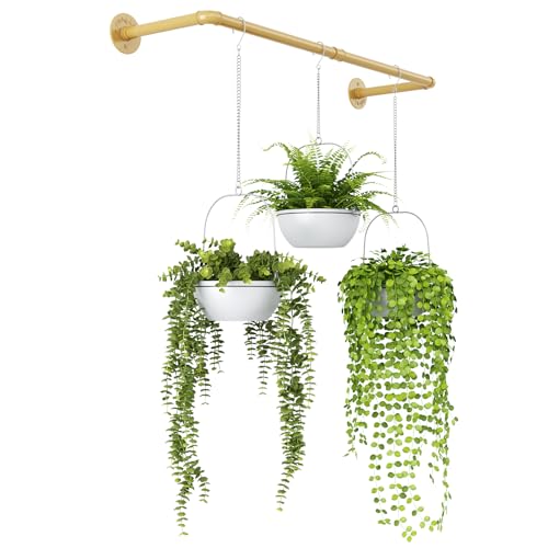 Bamworld Hanging Planters for Indoor Plants Plant Hanger Indoor - color: Gold, size: 36.2 Inch (pots not included)