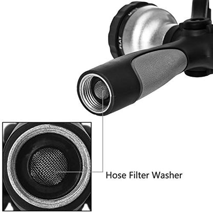 GREEN MOUNT New Patent Garden Hose Nozzle, Heavy Duty Water Nozzle, High Pressure Fireman Style Nozzle with Ergonomic Handle to Water Lawn and Garden, Black - color: Black