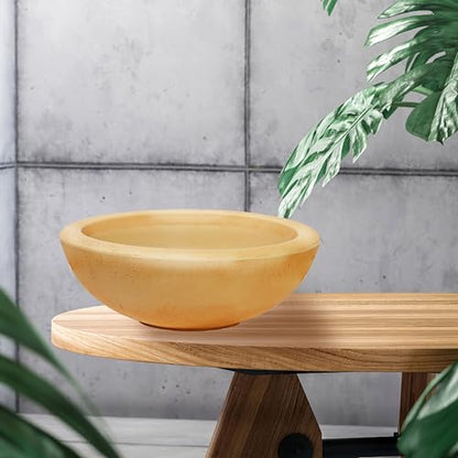 Sunnydaze Percival 20.75" Shallow Outdoor Planter Bowl, Sand, 2pk - color: Sand