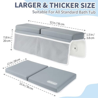 URMYWO Bath Kneeler and Elbow Rest Pad Set, 1.5-Inch Thick Memory Foam Pads - color: Grey