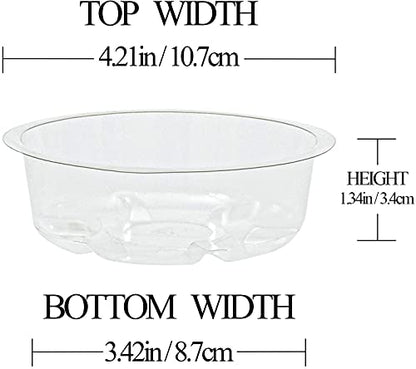 Idyllize 10 Pieces of 4 inch, Clear Plastic Plant Saucer Drip Trays for pots (4") - size: 4"