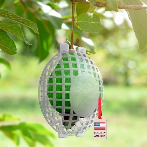 Fruit Protection Cages for Peaches and More | 2026 Improved Secure-Lock Design | Small 4x5 Inch | 24 Pack | Squirrel Resistant | Reusable Heavy-Duty Plastic | Made in USA - size: Small (4 x 5)