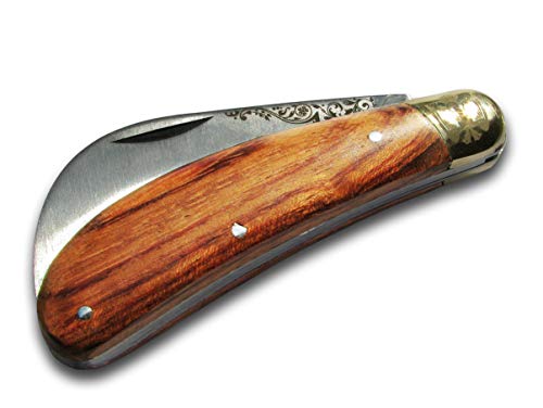 Glittering Bazaar 7" Folding Garden Hawkbill Sickle, Weed Pruning, Mushroom, Budding Grafting, Vineyards Tool for Gardeners or Campers Harvesting Orchards - High Carbon Steel