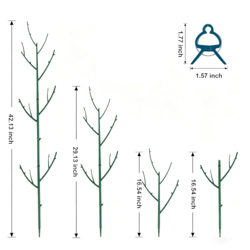 PERSZEN 6 Pack Stackable Monstera Plant Support, Plant Stakes for Indoor and Outdoor Plants Use, Garden Stakes for Climbing and Potted Plants, Pothos, Philodendron - color: Dark green, size: 6 pack