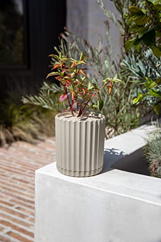Veradek Demi Series Demi 6" Planter w/Tray, Sand - color: Sand, size: 6 inch