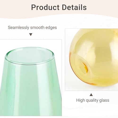 Mkono Propagation Vases 5 Glass Jars Station for Hydroponic Plants,Color - color: Colorful