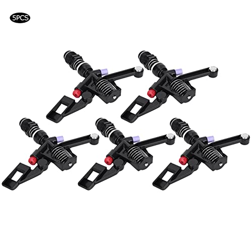 Haofy Impact Sprinkler, 5PCS Garden Impulse Sprinkler, 3/4in DN20 Male Thread, Black