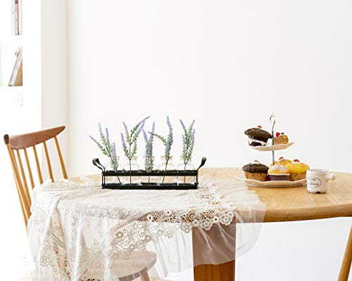 Mkono Propagation Stations, 5 Jars Desktop Glass Plant Terrarium with Stand - size: Large