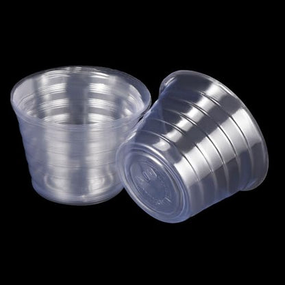 M METERXITY 5 Pack Planter Saucers - Thin Plastic Plant Tray Flowerpot Drip Trays Round Apply to Outdoor/Garden (4 Inch, Clear) - size: 4 Inch