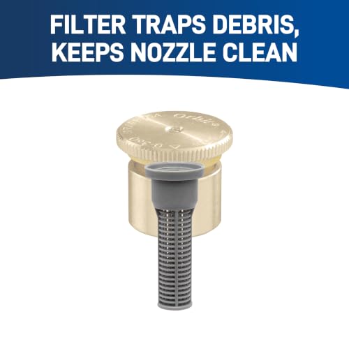 Orbit Brass Pop-Up Sprinkler Nozzle, Up to 15-Ft Adjustable Arc - 53574W