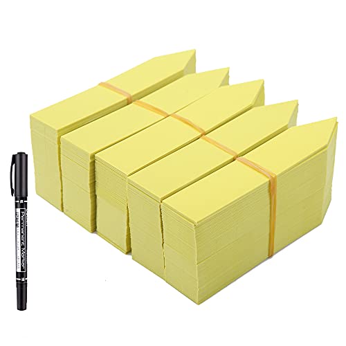 MIHEY 1000 Pcs Plant Tags and Labels - Plastic Waterproof Garden Markers - color: Yellow