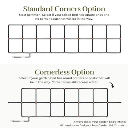 Garden Grid 2x6 | Garden Irrigation System for Raised Beds | Cornerless - size: 2x6, style: Cornerless