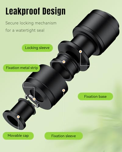 Pawfly 15 Pcs Quick Connect 1/4" Drip Irrigation Coupling Connectors for 1/4 Inch Irrigation Tubing, Anti-Leak Drip Irrigation Parts, Push-to-Fit 2-Way Coupling Fittings, Universal Straight Fittings - size: 15pcs 1/4" Nut Coupling