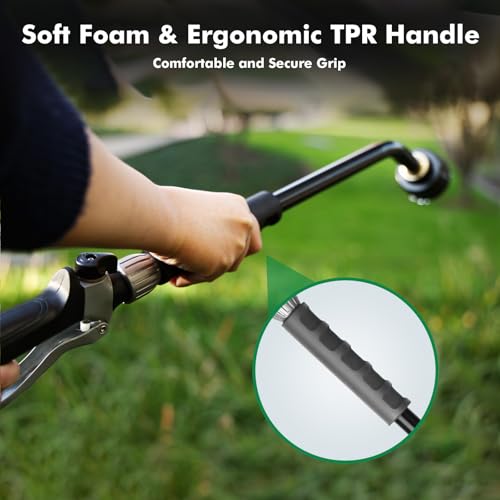 RESTMO 24 Inches Long Watering Wand for Garden Hose, Full Shower Spray Wand - color: Flash Black