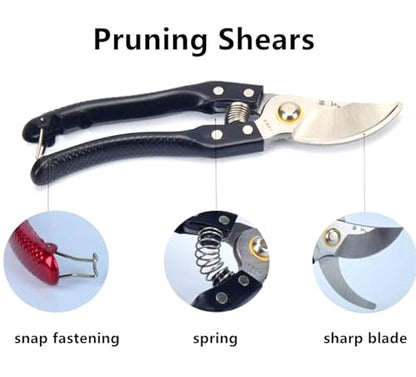 Garden Tool Set 4 PCS Pruning Shears and Garden Shovel Transplant Trowel