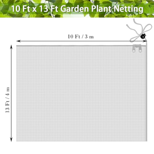 FONUNO Fruit Tree Netting with Zipper Birds Netting for Fruit Trees, White - color: White, size: 10 x 13 feet - 2 Pack