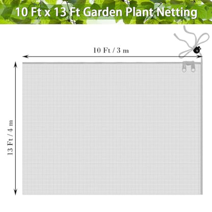 FONUNO Fruit Tree Netting with Zipper Birds Netting for Fruit Trees, White - color: White, size: 10 x 13 feet - 2 Pack