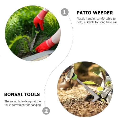 Toyvian L-Shaped Weeder Tool Manual Weed Extractor Stainless Steel