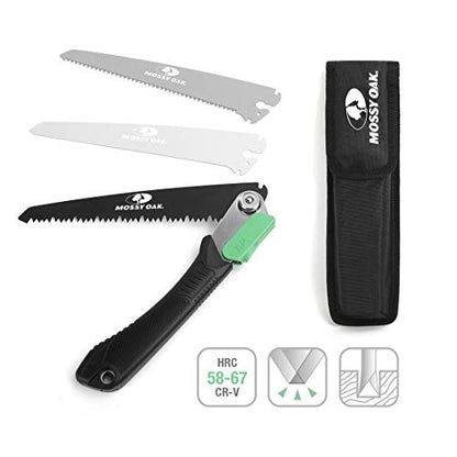 MOSSY OAK 3 in 1 Folding Saw, Pruning Hand Saw with Wood